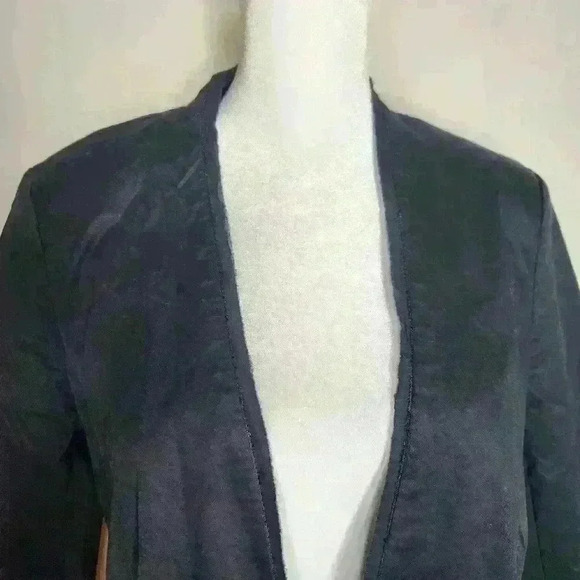 Rock & Republic Womens Open Front Black Blazer Size 6 - Picture 3 of 6